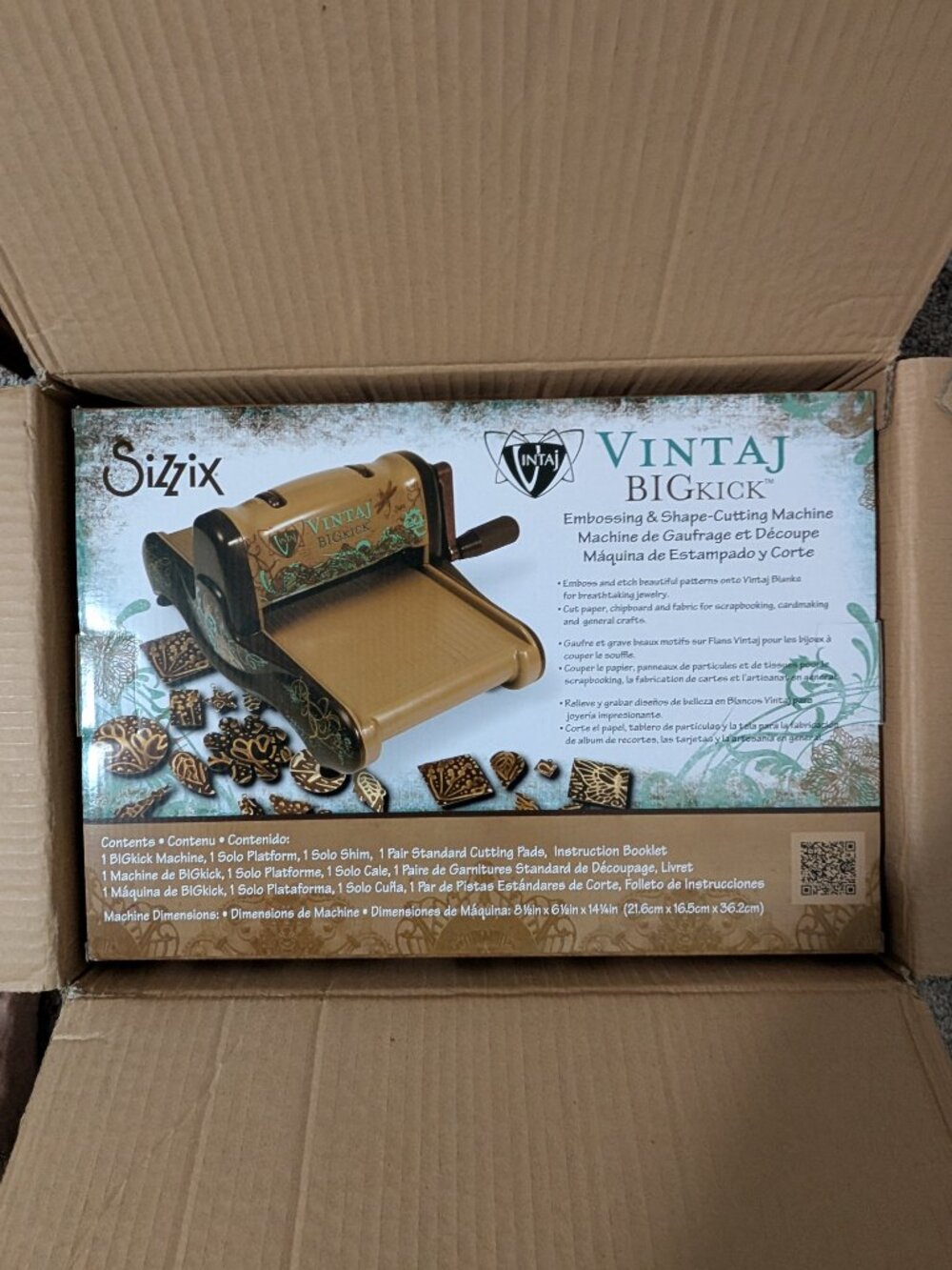 Sizzix 657650 BIGkick Cutting/Embossing Machine, Vintaj Special Edition NIB - Picture 3 of 3